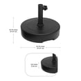 thumbnail image 4 of Tierra Verde 14.75" x 3.6" H Round Umbrella Base, Low Profile Easy-Fill Stand, Black, 4 of 7