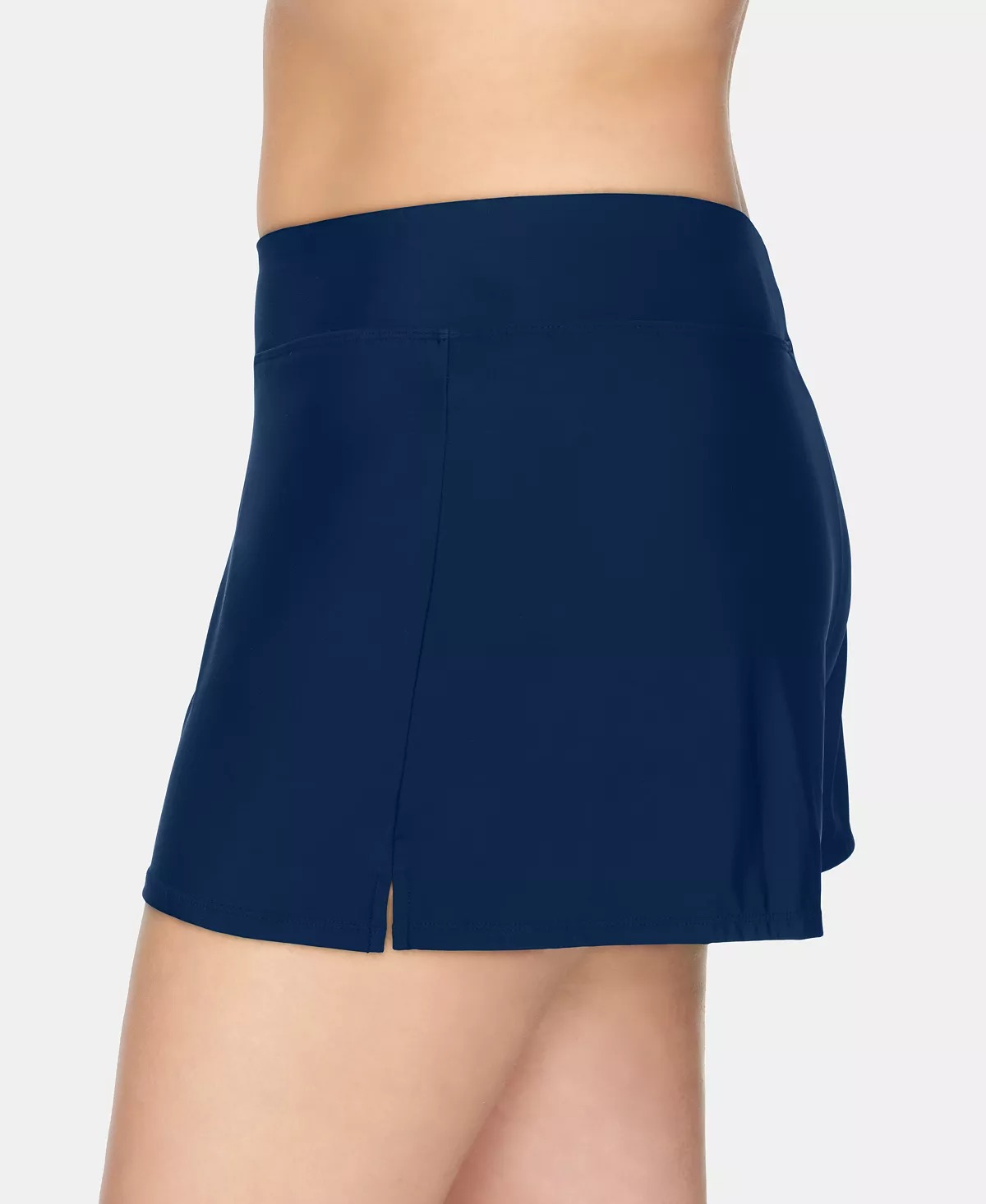 SWIM SOLUTIONS Women's Navy Stretch Thigh Minimizer Full Coverage Shorts Swimsuit Bottom 22W