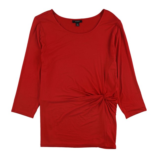 Alfani Blouse à Torsion Latérale pour Femmes, Rouge, TTG