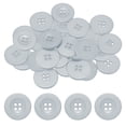 thumbnail image 1 of Botones de Costura Uxcell [50pcs] - 1.2 Pulgadas/ 30mm 48L Botones Redondos Planos de Resina de 4 Agujeros para Abrigos y Costura de Ropa y DIY - [Gris], 1 of 6
