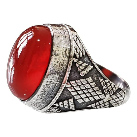 Carnelian Mans Ring, Natural Carnelian Gents Ring, Birthstone Silver Jewelry, 925 Silver Ring, Birthday Gift, Heavy Mens Ring, Arabic Design, Oxidized Mans Ring, Christmas, Turkey Mens Signet Ring