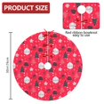 thumbnail image 2 of 30 Inch Christmas Tree Skirt – Velvet Plush Tree Mat, Soft Thickened Polyester with Red Ties, Single-Sided Printing, Available in 30in/36in/48in, Perfect for Holiday Xmas Tree Decoration, 2 of 7