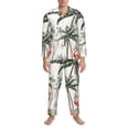 thumbnail image 3 of Lsque Flamingo Palm Trees Pattern Long Sleeve Pajama Set for Men - Soft 2-Piece Sleepwear and Loungewear Set with Pockets, Comfy Nightwear-Large, 3 of 7