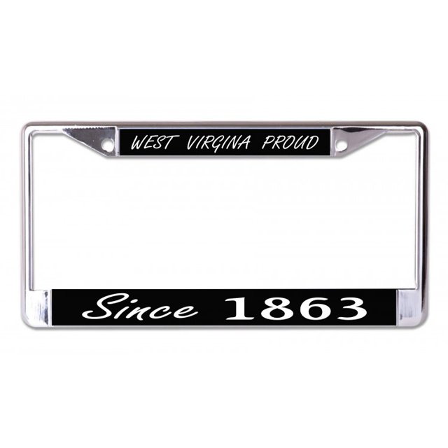 West Virginia Proud Since 1863 Chrome License Plate Frame