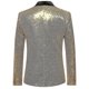 thumbnail image 2 of Blazer casual de lentejuelas de moda para hombre Chaqueta de traje de celebración de boda AGold2XL, 2 of 2