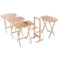 thumbnail image 3 of Lucca 4 Tables à Collation avec Support de Rangement en Fini Naturel, 3 of 8