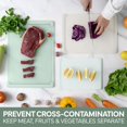 thumbnail image 7 of COOK WITH COLOR 3-Piece Extra Large Cutting Board Set with Rubber Borders, Mint, 7 of 7