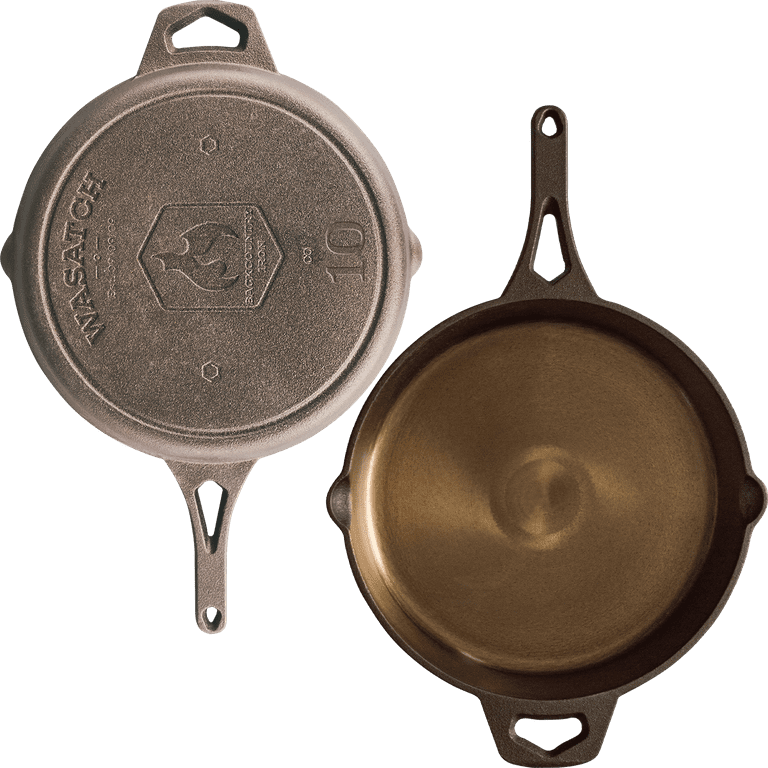 Backcountry Iron 10 inch Round Wasatch Smooth Cast Iron Skillet