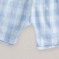 thumbnail image 5 of Toddler Baby Boy Clothes Summer Short Sleeve T Shirt Boy Shorts 2Pcs Plaid Outfit Cute Infant Boys Clothing Set, 5 of 7