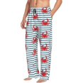 thumbnail image 6 of Sikiie Cute Red Crabs With Nautical Pajama Pants Men, PJ Bottoms, Sleep & Lounge Pants-Medium, 6 of 6
