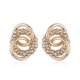 thumbnail image 1 of Pendientes redondos yuxing con eslabones gruesos y trenzados para mujer y niña aretes de aro con nudo dorado, 1 of 4