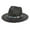 Black, variant on Bucket Hat for Adults Uni Western Riding Belt Wide Brim Straw Hat for Outdoor Adventure Pink