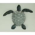 thumbnail image 3 of Mayrich Company Blue Galvanized Metal Art Sea Turtle Wall Sculpture 19 inch, 3 of 3