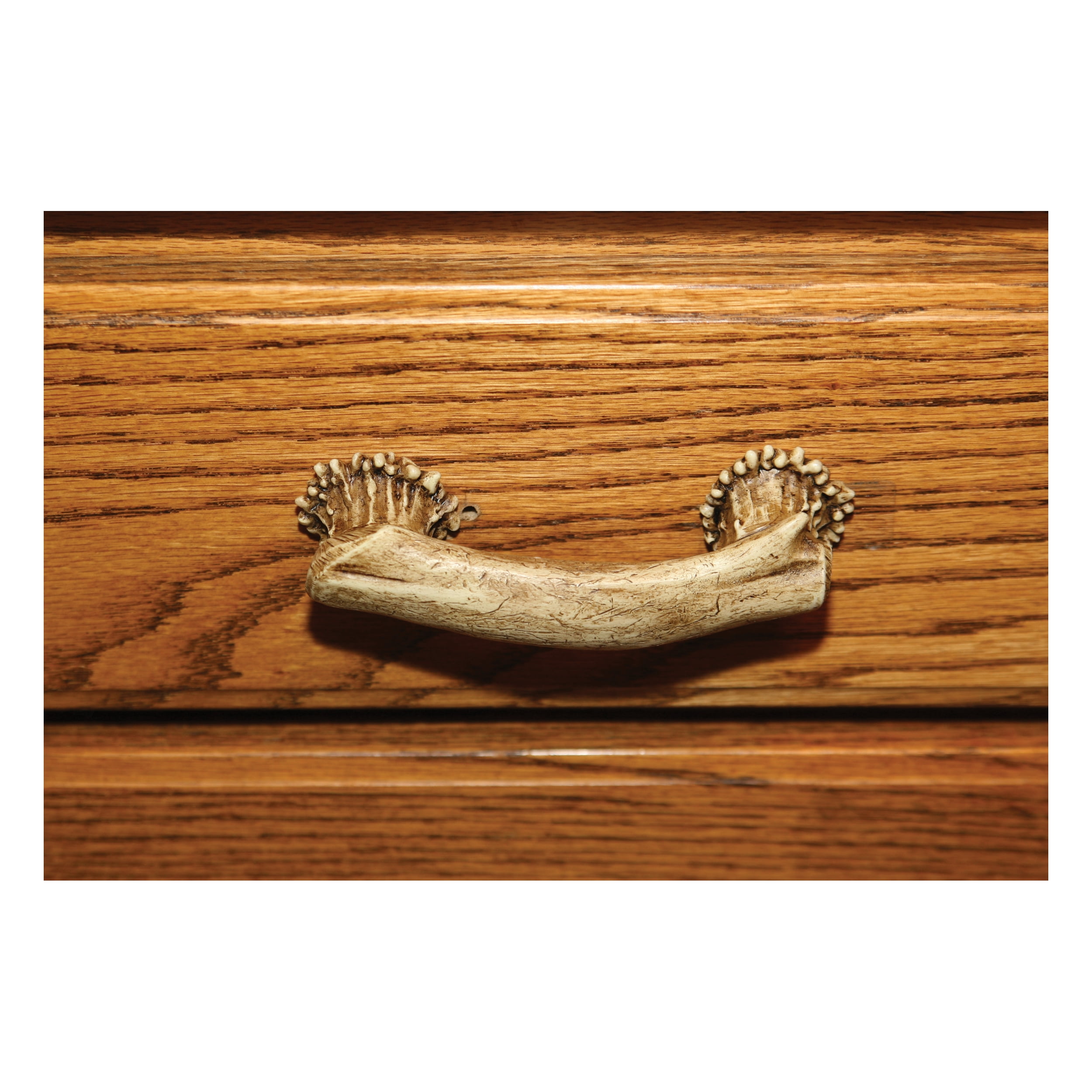 Drawer and Cabinet Pull, Deer Antlers, 4 Inches, Poly Resin