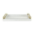 thumbnail image 4 of Home Decorative Lusan Silver Linen Patterned Vinyl Tray Set, 4 of 6