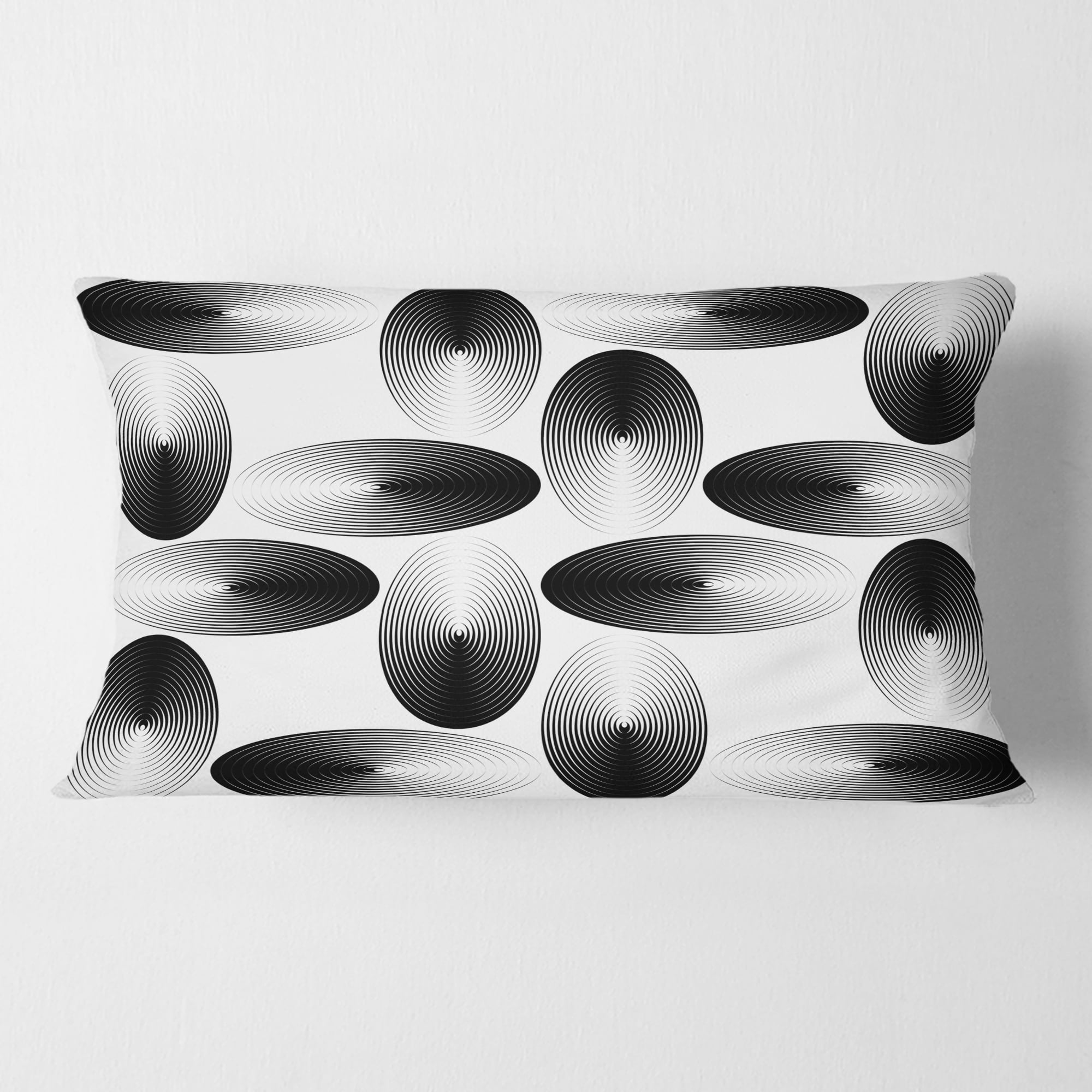 Designart Retro Geometrical Abstract Pattern IV' Mid-Century Modern Throw Pillow - 12x20