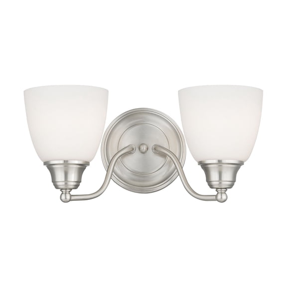 Livex Lighting Somerville 2 Bath Light in Brushed Nickel