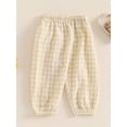 thumbnail image 6 of Caoirhny Baby Toddler Girls Boys Pants 6 12 18 24 Months 2T 3T Elastic Waistband Adorable Casual Plaid Long Trousers, 6 of 9