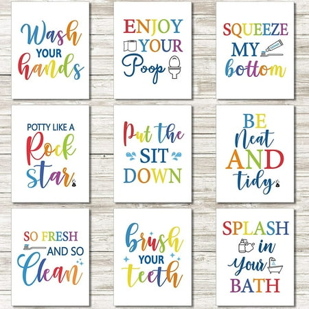 9 Pieces Funny Bathroom Art Prints Unframed Bathroom Quotes and Sayings Wall Posters Colorful Humorous Quotes Painting Bathroom Wall Decorations for Bathroom, Kids Bedroom, Toilet | Walmart Canada 9 Pieces Funny Bathroom Art Prints Unframed Bathroom Quotes and Sayings Wall Posters Colorful Humorous Quotes Painting Bathroom Wall Decorations for Bathroom, Kids Bedroom, Toilet | Walmart Canada