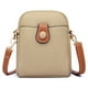 thumbnail image 1 of Bolsos Bandolera para Mujer Pequeño Cuero Vegano Mini Cartera De Hombro Tarjeta Acolchada Monedero,Caqui, 1 of 5