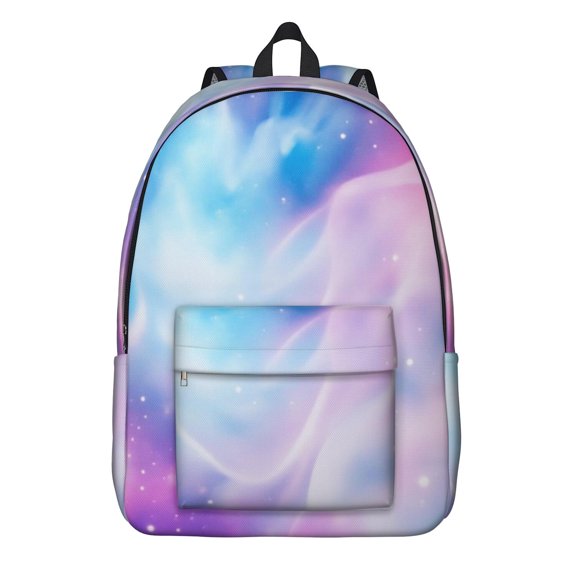 Colorful Starry Sky and Universe Backpack for School, Cute School Bag with Adjustable Shoulder Straps and Padded Back, 15.7"x11.8"x5.5"
