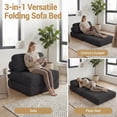 thumbnail image 5 of Giantex Convertible Folding Sofa Bed, Fold Out Sleeper Chair, Floor Sofa for Bedroom, Black, 5 of 9