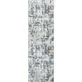 thumbnail image 3 of Contemporary 3x10 Area Rug (2'7'' x 9'10'') Abstract Gray, Teal Indoor Runner Easy to Clean, 3 of 8