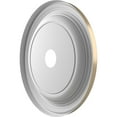 thumbnail image 4 of Ekena Millwork 22"OD x 3 1/2"ID x 1 1/2"P Traditional Thermoformed PVC Ceiling Medallion (Fits Canopies up to 13 1/2"), Universal Metallic Champagne Mist, 4 of 5