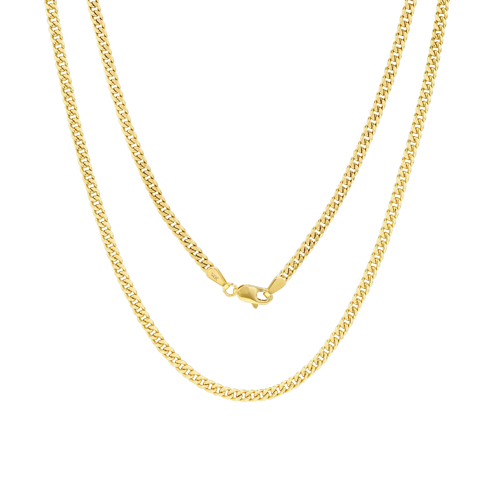 3mm miami cuban link chain 14k