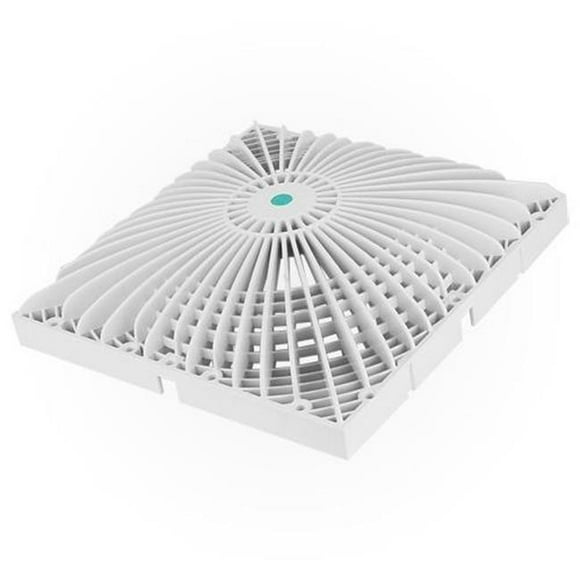 Aquastar R8MF103 8 in. Tour Rétrofit Couvercle de Sortie d'Aspiration de MoFlow avec Vis & Kit de Douille & 44; Gris Clair