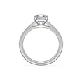 thumbnail image 2 of 1.00 Carat Excellent Asscher Cut Natural Diamond Beautiful Solitaire Bridal Ring for Bride Solid 14K White Gold Size 5, 2 of 8