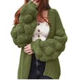 thumbnail image 3 of Yokua Plus size women's cardigan sweater autumn thick knitted sweater, 3 of 7