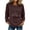 09#Brown, variant on Crew Neck Sweatshirt for Women Long Leeve Lightweight Pullovers with Zipper Pocket Casual Loose Trendy Going out Tops White XL