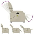thumbnail image 4 of vidaXL Massage Recliner Chair Cream Faux Leather, 4 of 5