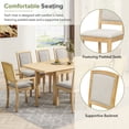 thumbnail image 3 of EUROCO 9PCS Kitchen Dining Table and Chair Set,84” Extendable Dining Room Table Set with 24” Removable Leaf ,6 Upholstered Armless Dining Chairs and 2 Padded Armchairs,Dining Table Set for 8-10, 3 of 8