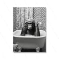thumbnail image 1 of Póster de Monkey In A Bathtub para baño, impresión de mono en bañera, arte de pared caprichosos de animales, pintura en lienzo de gorila para niños pequeños, decoración del hogar para habitación, 1 of 4