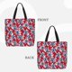 thumbnail image 2 of Fotbe Palm Tree Pattern on Red Bolsa Tote con Estampado para Mujer, Bolsos con Cremallera, Bolsa de Hombro Casual de Gran Capacidad con Bolsillos Internos, 2 of 7