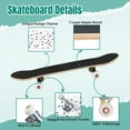 thumbnail image 4 of 31'' Complete Skateboard 7 Layer Canadian Maple Double Kick Deck Skateboards Black funky confetti triangles print Speckled graphic Skate Board for Beginner Adult Gifts, 4 of 5