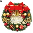 thumbnail image 2 of SPRING PARK Christmas Wreath, Traditional Christmas Advent Wreath, Artificial Decorative Pine Wreath with Shatterproof Ball Ornaments for Christmas Party Decor, Front Door, 2 of 7