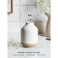thumbnail image 3 of Small Boho Vase for Decor, Rustic Farmhouse Vase for Pampas Grass,Ceramic Flower Vases for Centerpieces, 5.3 Inch Vintage Vase,Set of 4,Arctic White, 3 of 4