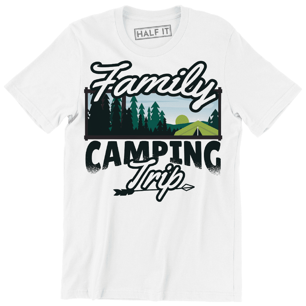 Happy Camper Youth T-Shirt RV Tourism Camping Summer Nature Travel Kids Tee 