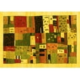 thumbnail image 1 of Ahgly Company Indoor Rectangle Abstract Yellow Contemporary Area Rugs, 2' x 5', 1 of 4