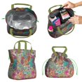 thumbnail image 2 of Pioneer Flower Floral Print Pattern Drawstring Lunch Bag Women - Drawstring Lunch Bag Insulated for Work Office - Stain-Resistant Large Lunchbags for Women with Multi-Pockets, 2 of 6