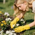 thumbnail image 6 of ThxToms 3 Pairs Latex Dishwashing Gloves, Extra Thick 20Mil Yellow Reusable Kitchen Cleaning Gloves (Extra Large), 6 of 9