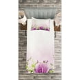 thumbnail image 3 of Ambesonne Romance Quilted Bedspread Set 2 Pcs, Spring Fragnant Bouquet, Twin Size, Lavender Green, 3 of 3