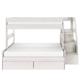 thumbnail image 4 of Modern Farmhouse Twin Over Full Bunk Bed With Staircase and Storage Drawers, White Wash, 4 of 9