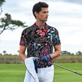 thumbnail image 3 of Sikiie Paisley Print Men's Short-sleeved POLO Shirts, Button-down Shirts and T-shirts are Suitable for Vacation, Leisure and Business-XX-Large, 3 of 6