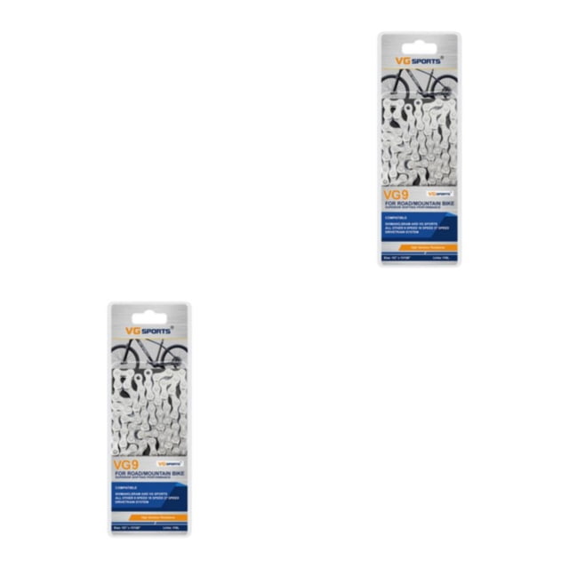 relayinert Stylish Enhanced Safety Carbon Steel Bicycle Chain For Easy Riding Easy To Install Road Bike Chain silver 9 Speed 2Set