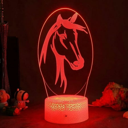 

YSTIAN Unicorn Gifts for Grils 3D Illusion Night Light Bedside Lamp with Remote Control 16 Colors Changing Function for Room Home Decor Decoración De Dormitorio De Luz De Noche Led