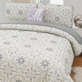 thumbnail image 4 of Hannah Linen Twin Quilt Set - Microfiber 3 Piece Down Alternative Design (Twin, Taupe Greyson), 4 of 5